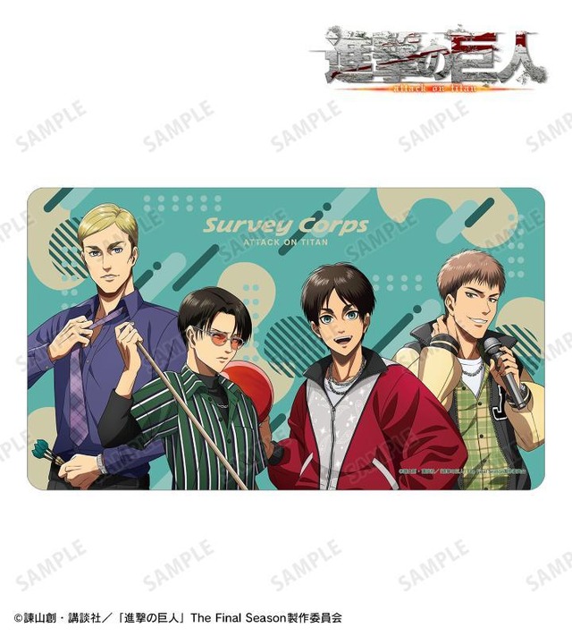 進撃の巨人」エレン、ジャン、エルヴィン、リヴァイがレトロ風