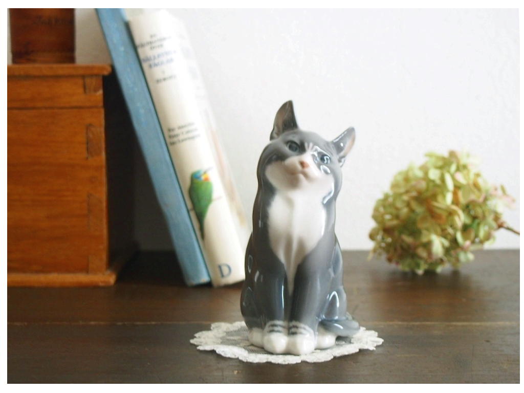 北欧ヴィンテージ Royal Copenhagen ロイヤルコペンハーゲン 陶器の猫