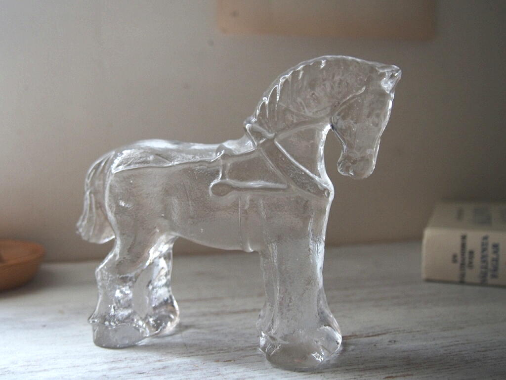 KOSTA BODA 馬のクリスタルオブジェ｜Bertil Vallien｜北欧ヴィンテージ