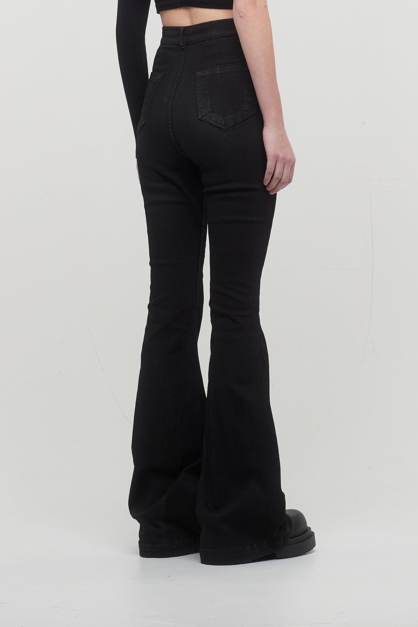 Rick Owens DRKSHDW Bolan Bootcut in Black Stretch Denim – Antidote