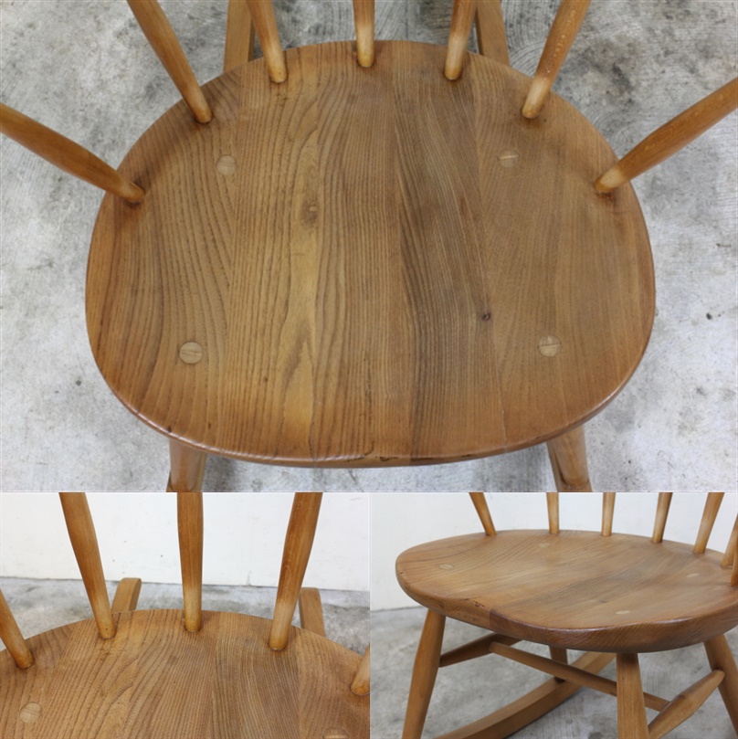 アーコール社 ercol レア カウホーン スモーカーズロッキングチェア さ87-1