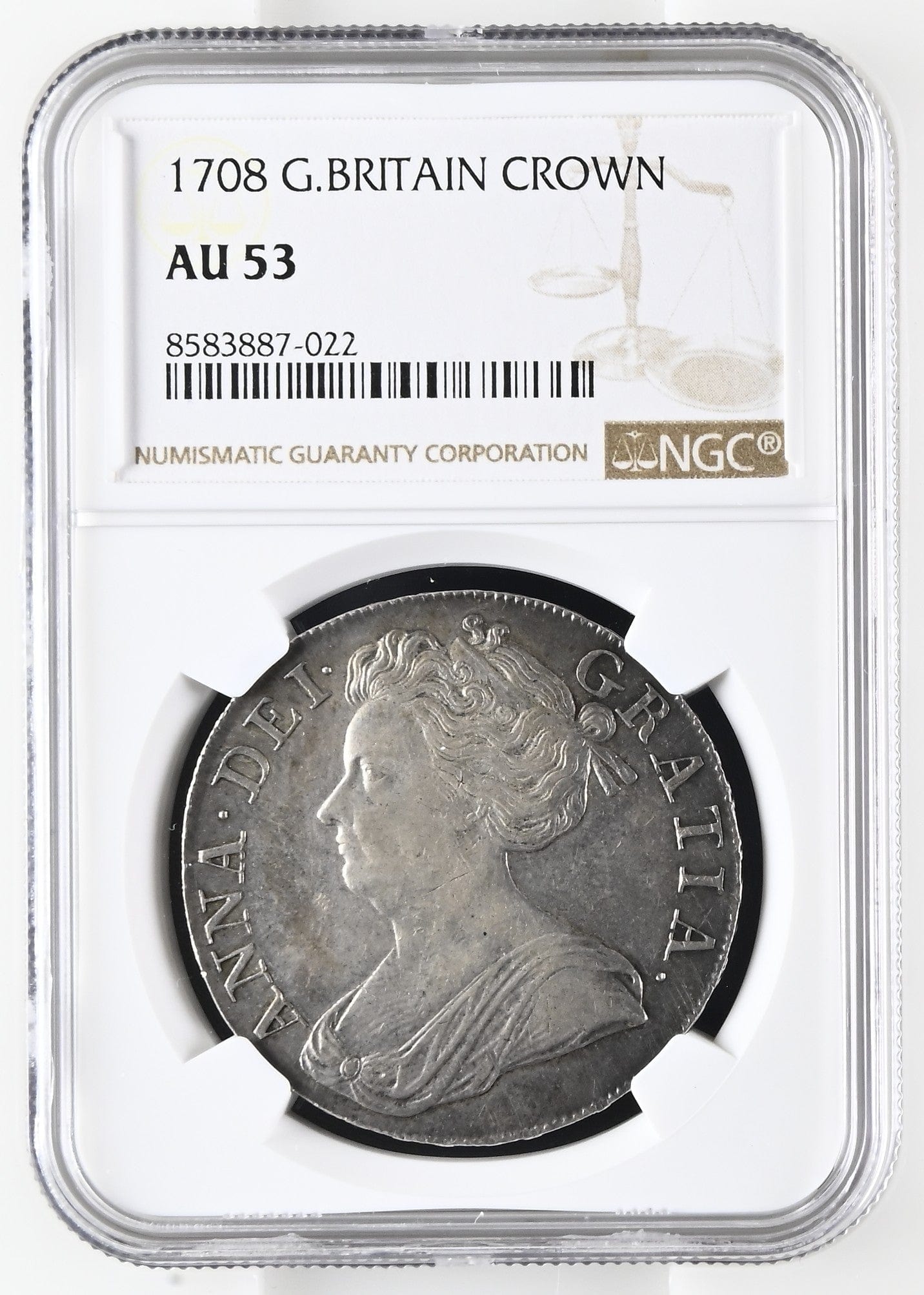 1708年 イギリス アン女王 クラウン銀貨 NGC AU53 | 港区虎ノ門の