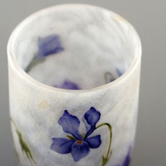 ドーム「スミレ文花瓶」《アンティックかとう》