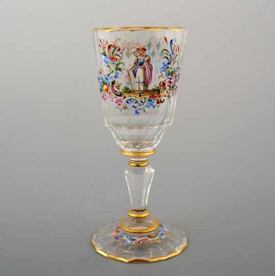 ロブマイヤー「エナメル彩ワイングラス」《アンティックかとう》