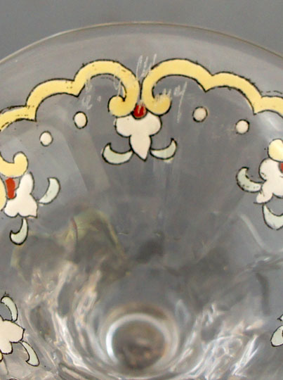 エミール・ガレ「エナメル彩ワイングラス」《アンティックかとう》