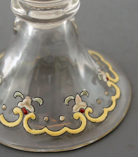 エミール・ガレ「エナメル彩ワイングラス」《アンティックかとう》