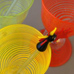 ビミニ「にわとりワイングラス マドラー付き」《アンティックかとう》