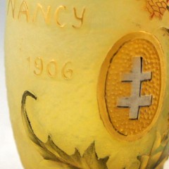 ドーム・ナンシー「ロレーヌ十字とアザミ文 リキュールグラス