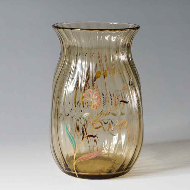 エミール・ガレ「草花に蜻蛉文花瓶」《アンティックかとう》