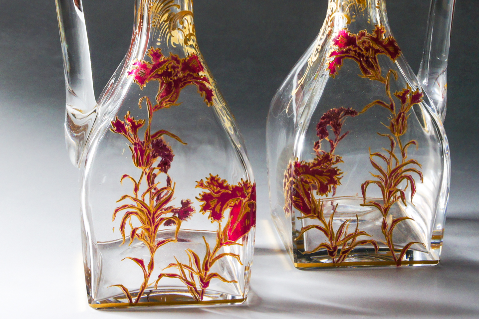 オールドバカラ「ジャポニスム 草花文 リキュールセット