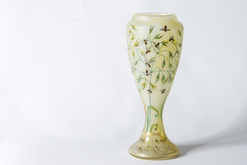 ドーム・ナンシー「蜂に燕麦文花瓶」《アンティックかとう》