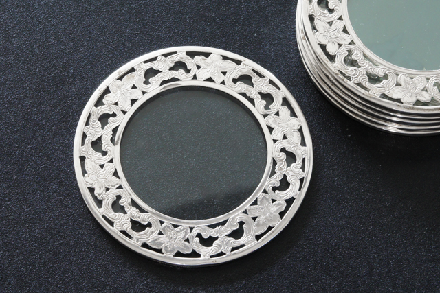 Webster「シルバーオーバレイ コースター（中抜き）6枚セット