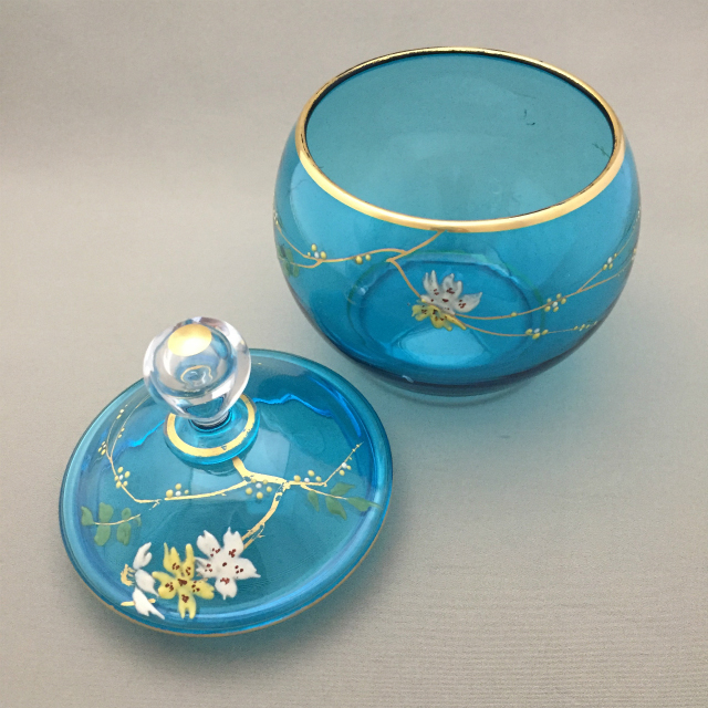 オールドバカラ「桜文蓋物 (model-s.869)」《アンティックかとう》