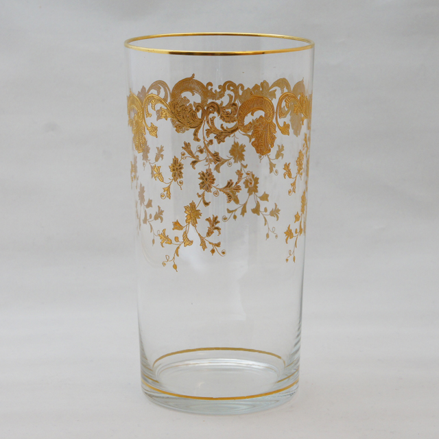 フランス「金彩 ハイボールグラス 高さ14cm（約340ml