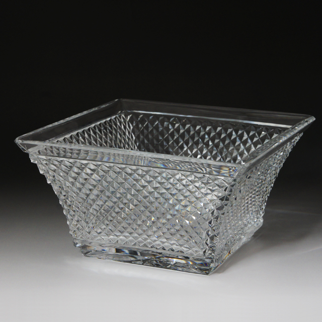 春海バカラ「春海バカラ 霰切子桝鉢」《アンティックかとう》