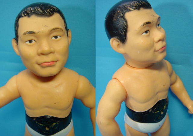 吉村道明 ソフビ人形 大 25．0cm 当時物 日本プロレス メーカー