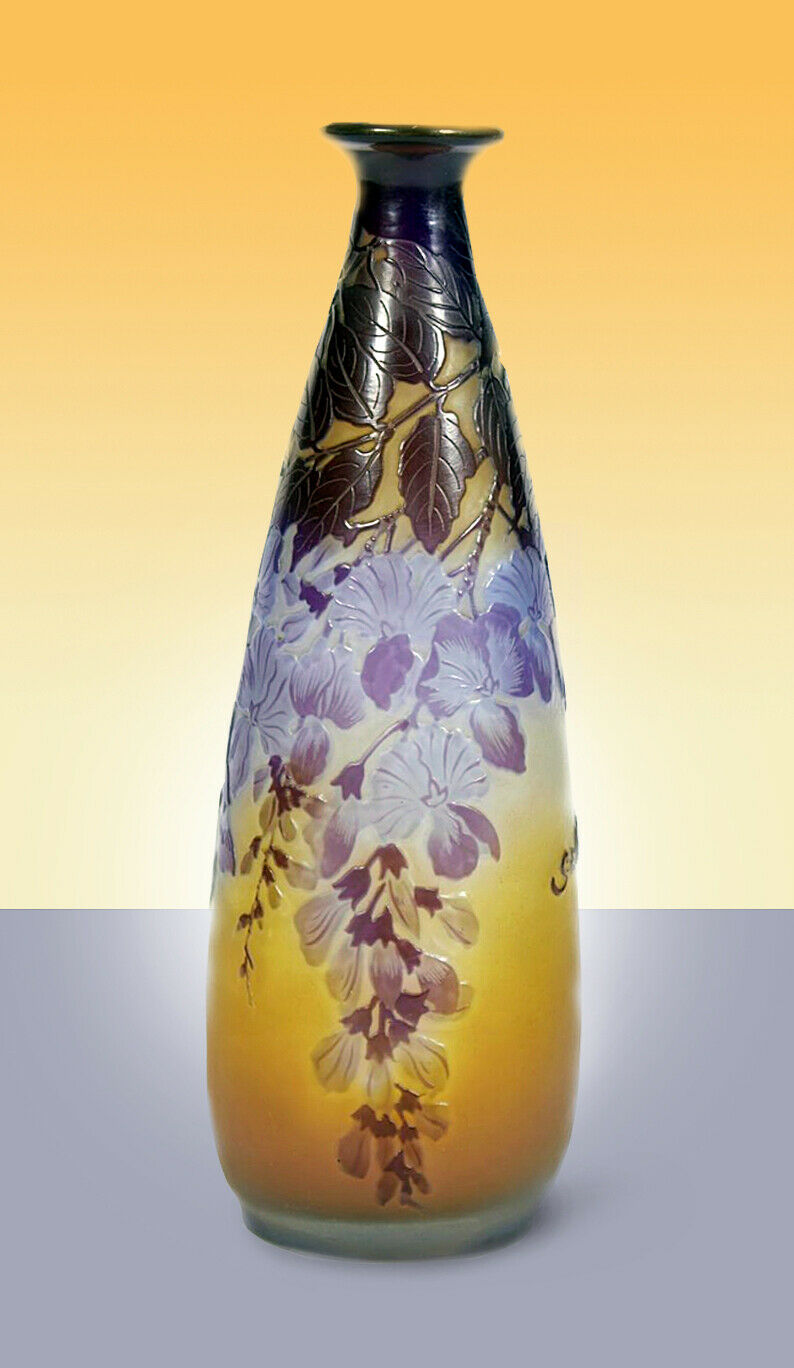 エミールガレ(GALLE) 藤の花の花瓶 – アンティークテーブルウェア