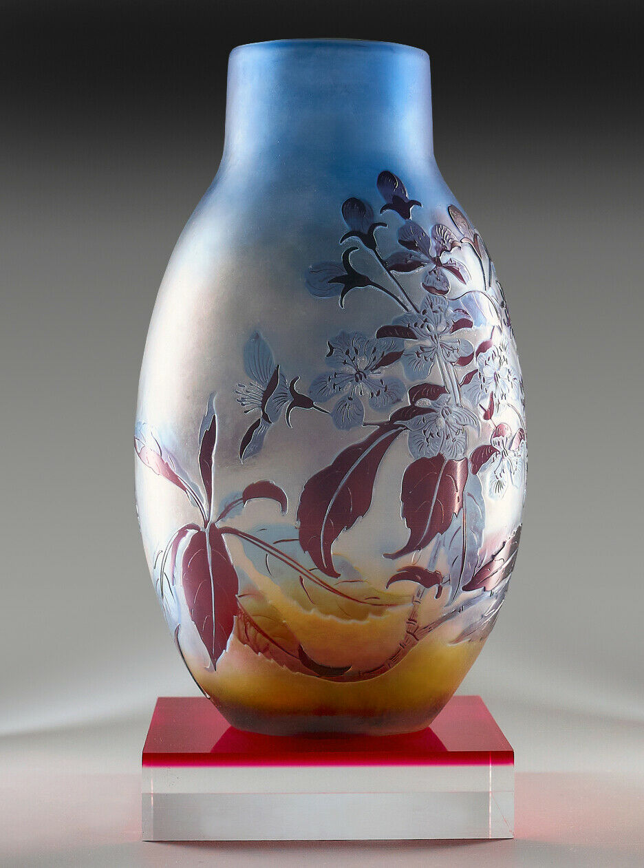 エミールガレ オリジナル アール・ヌーボー ガラス花瓶 – アンティーク