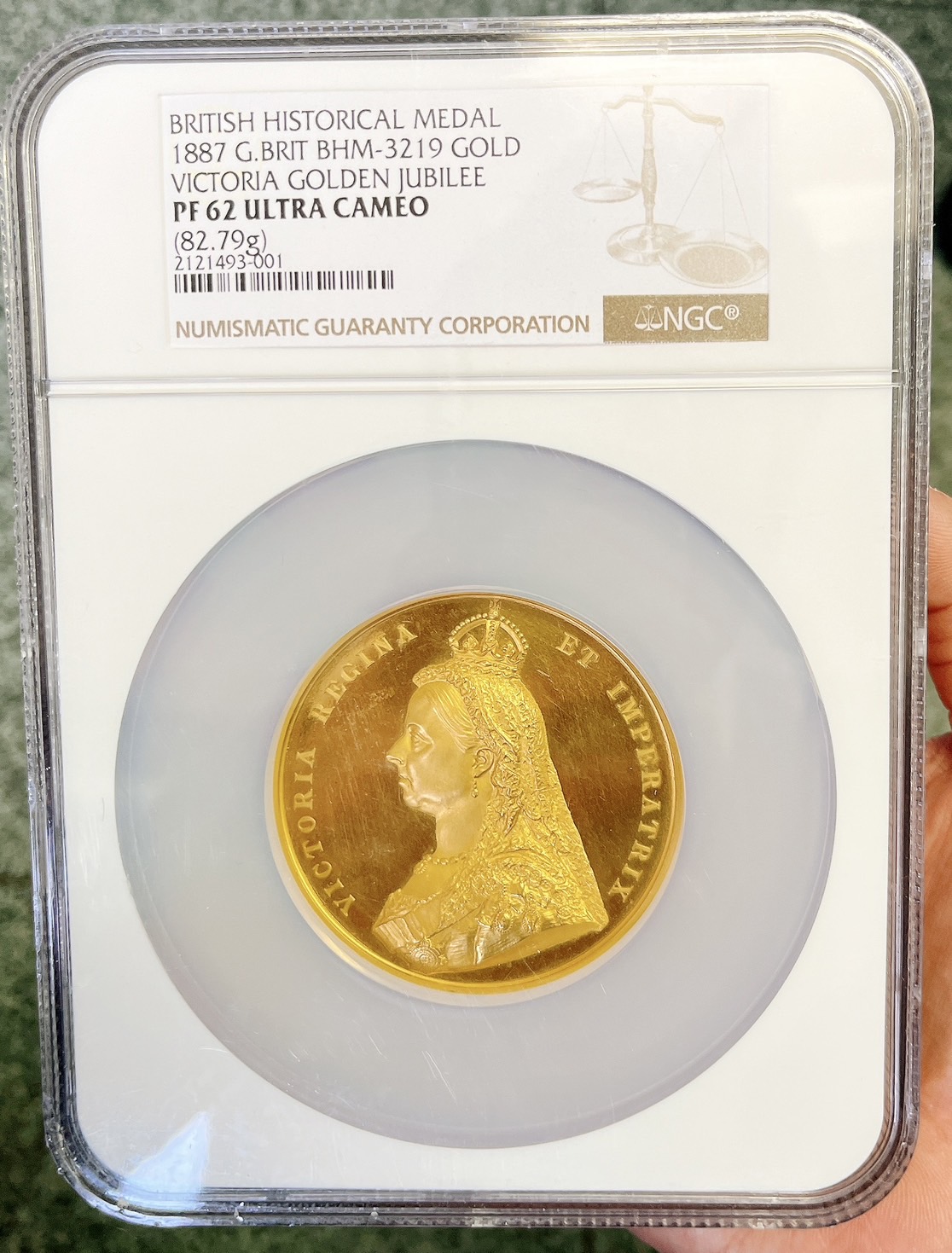 PF62UC】1887年ヴィクトリア女王戴冠50周年記念大型メダル