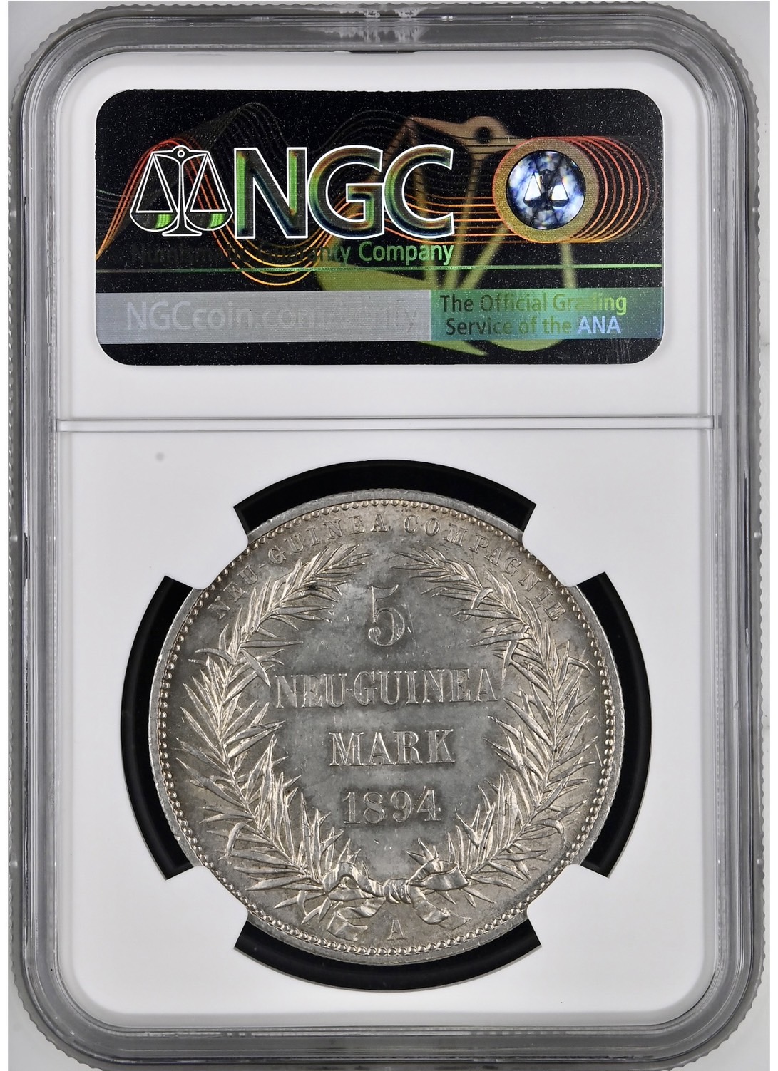 銀貨と言えばこれ！】ドイツ領ニューギニア 1894年 極楽鳥 5マルク銀貨