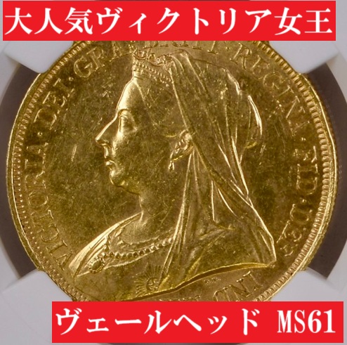 1893年ビクトリア女王5ポンド金貨MS61 | アンティークコインプラネット