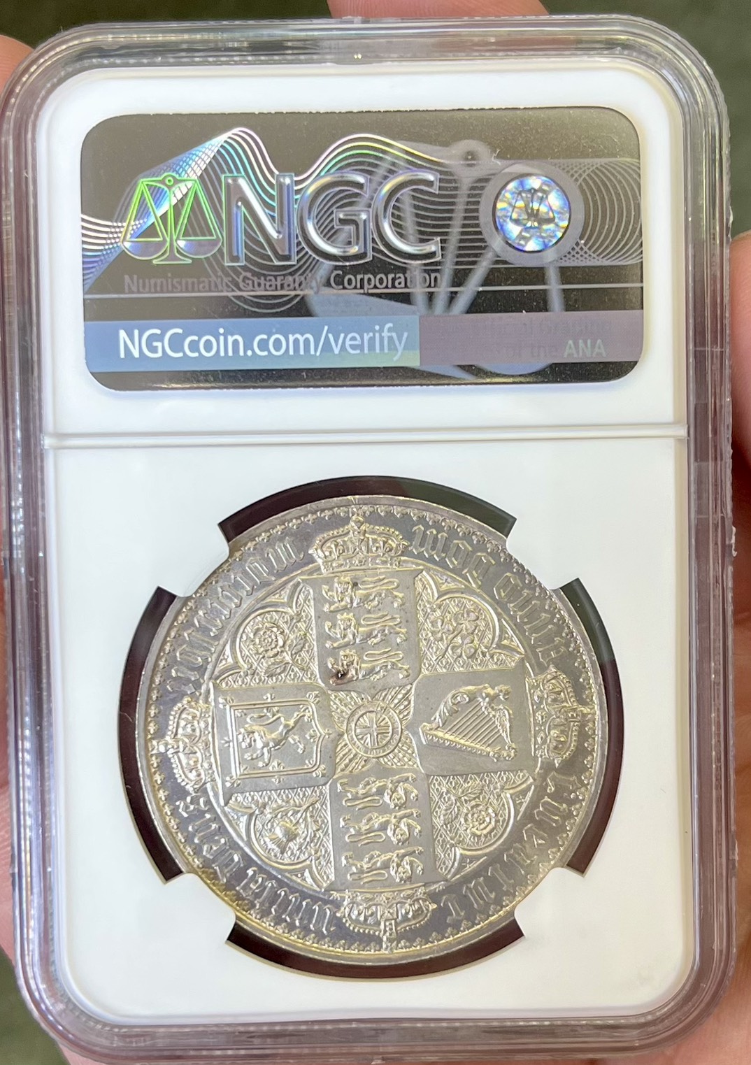 1847年ヴィクトリア女王ゴチッククラウン銀貨【PF63】 | アンティーク