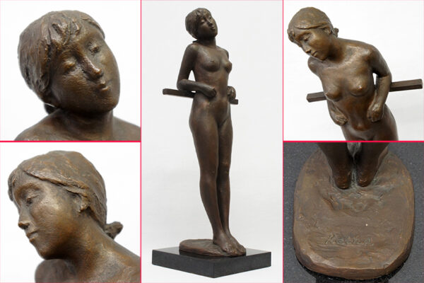 雨宮敬子のブロンズ像 裸婦立像 を中野区にて買い取り致しました