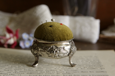 アンティークピンクッション 針山 手芸道具 イギリス 20180502