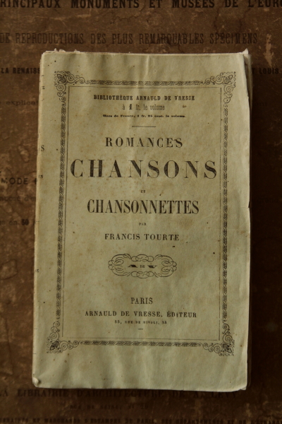 アンティークブック 古書 フランス綴じ シャンソン集 フランス