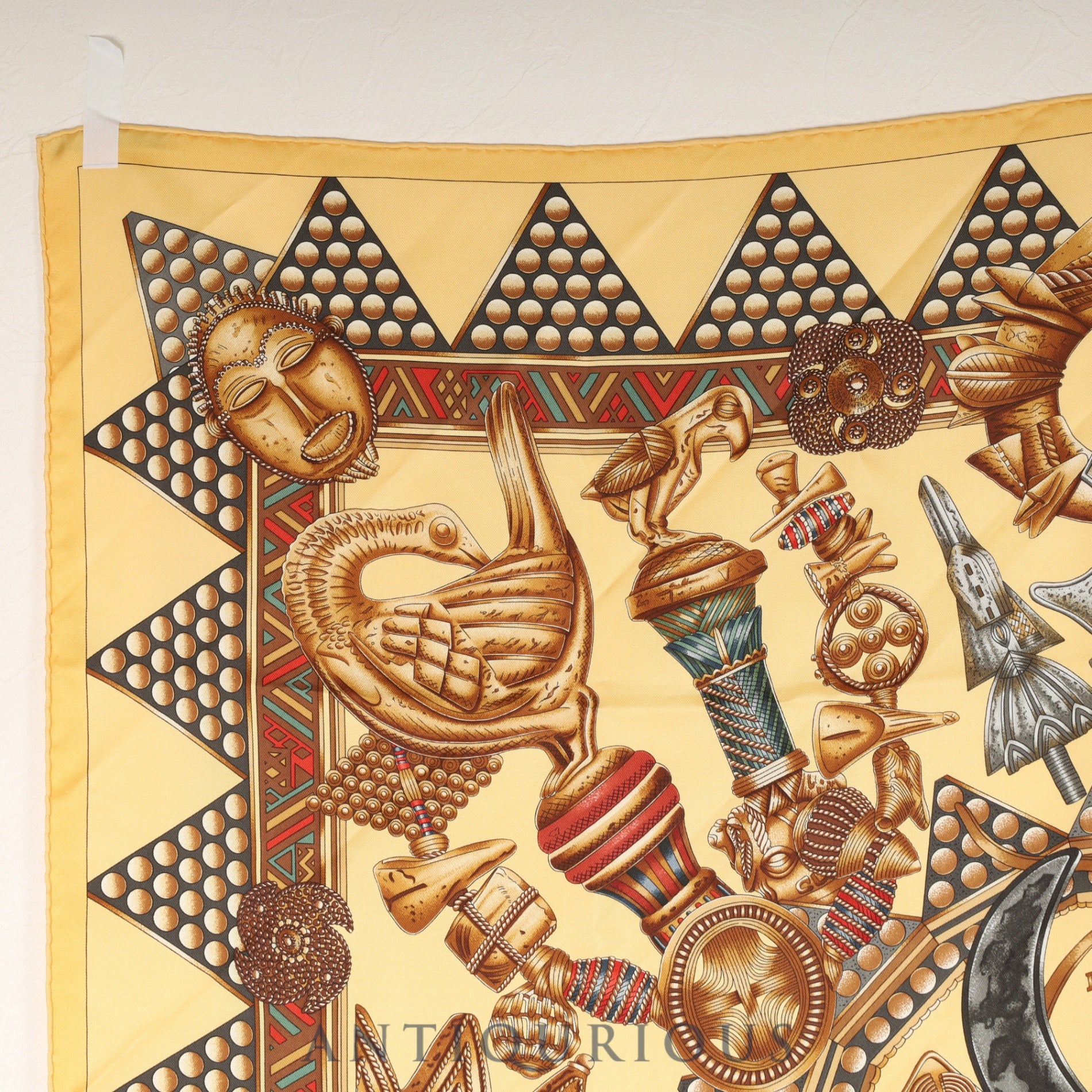 エルメス スカーフ カレ90 首長達の金 SILK100% | 東京銀座の