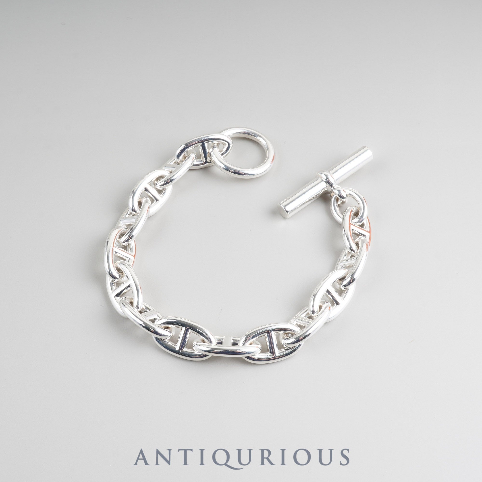 エルメス ブレスレット シェーヌダンクル GM 14コマ SV925 箱 保証書