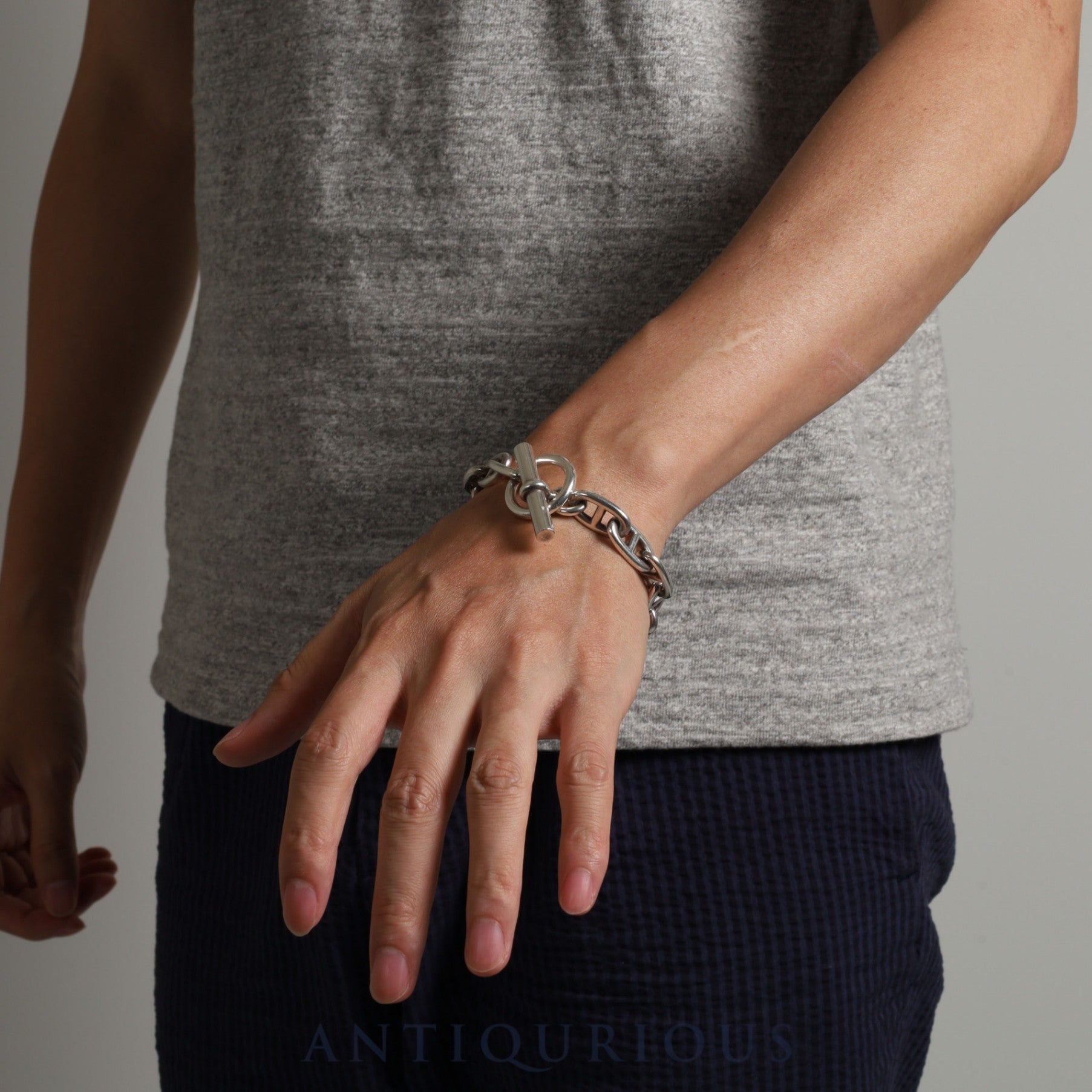 エルメス ブレスレット シェーヌダンクル GM 13コマ 打刻刻印 SV925