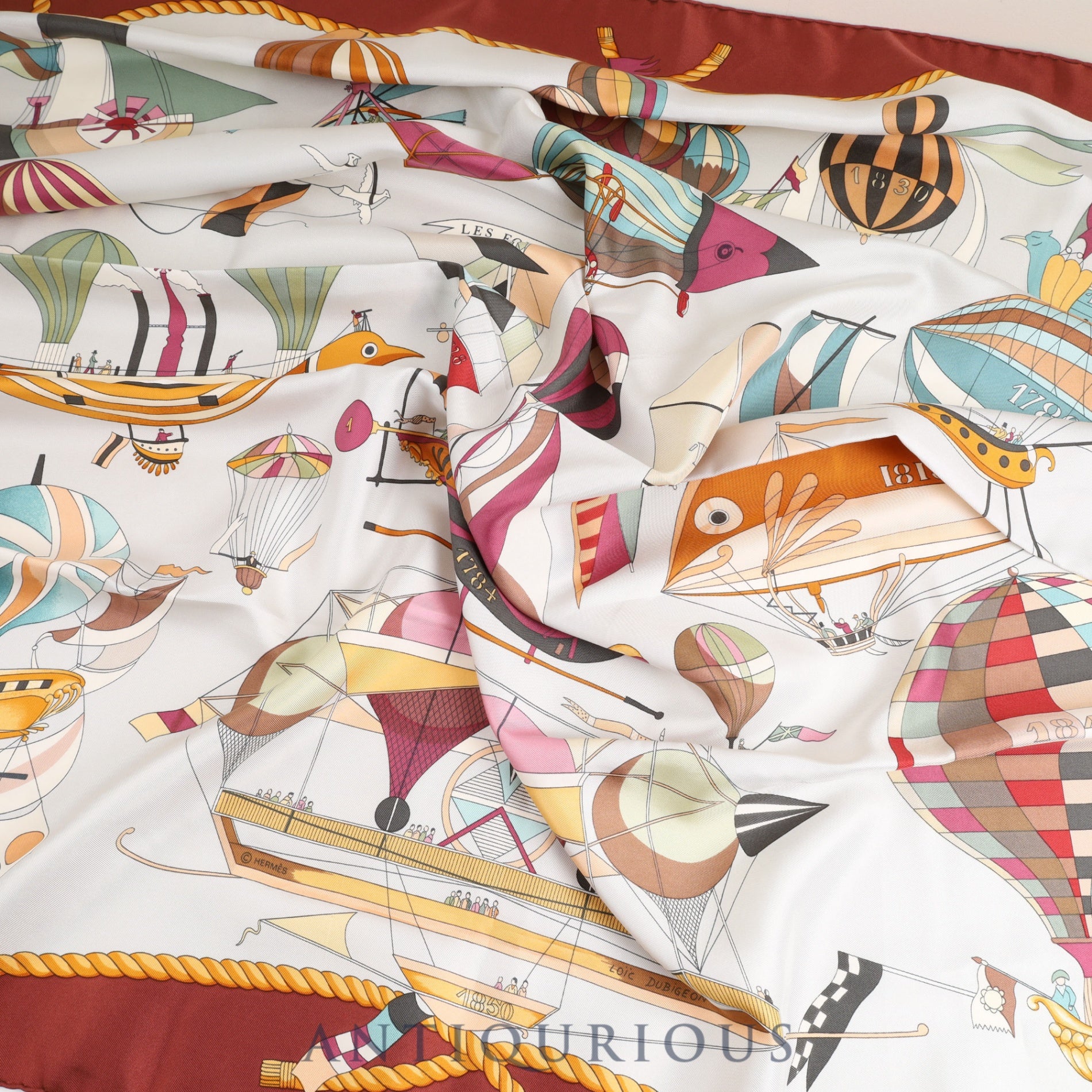 エルメス スカーフ カレ90 LES FOLIES DU CIEL 大気の狂気 SILK100