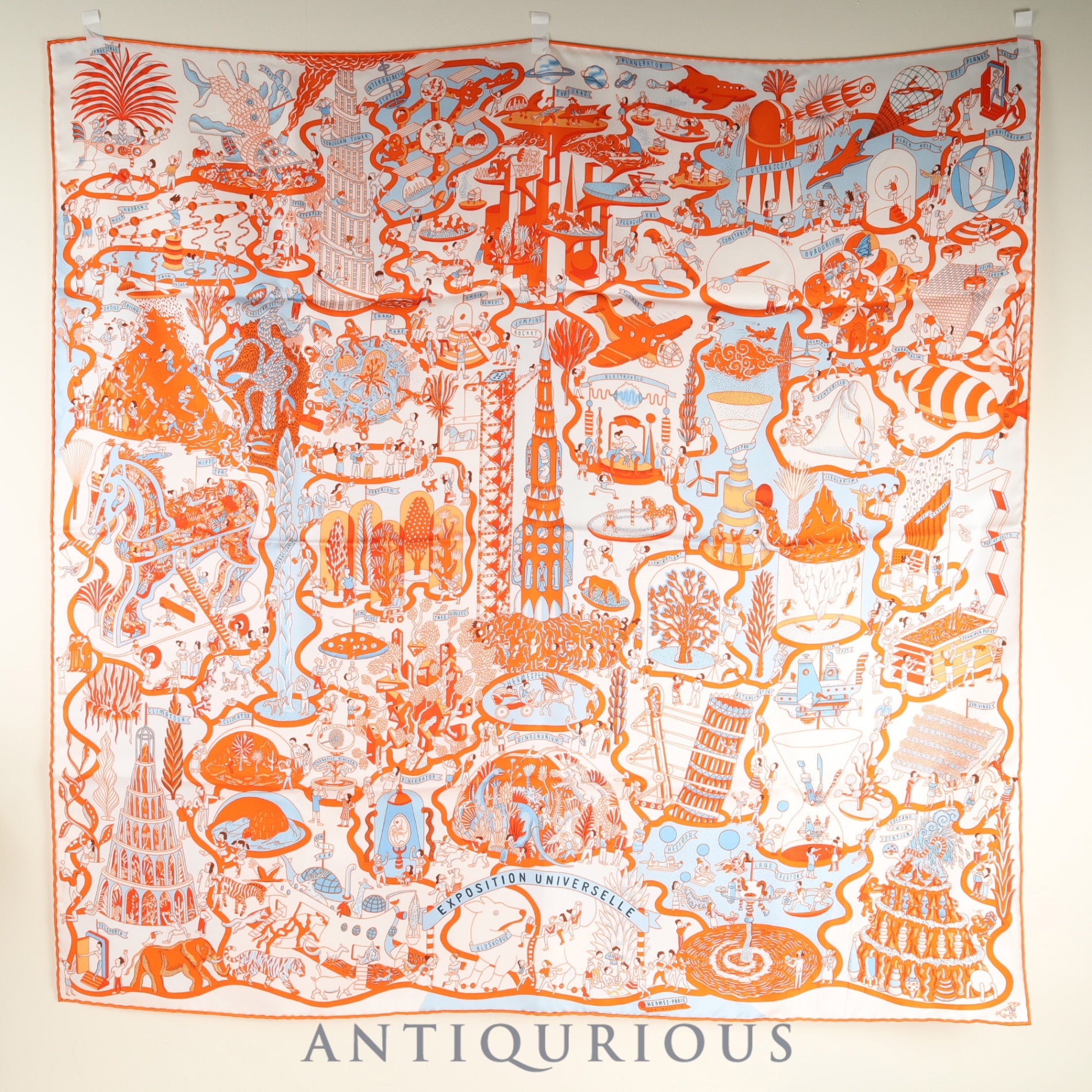 エルメス スカーフ カレ90 Exposition Universelle 万国博覧会 箱