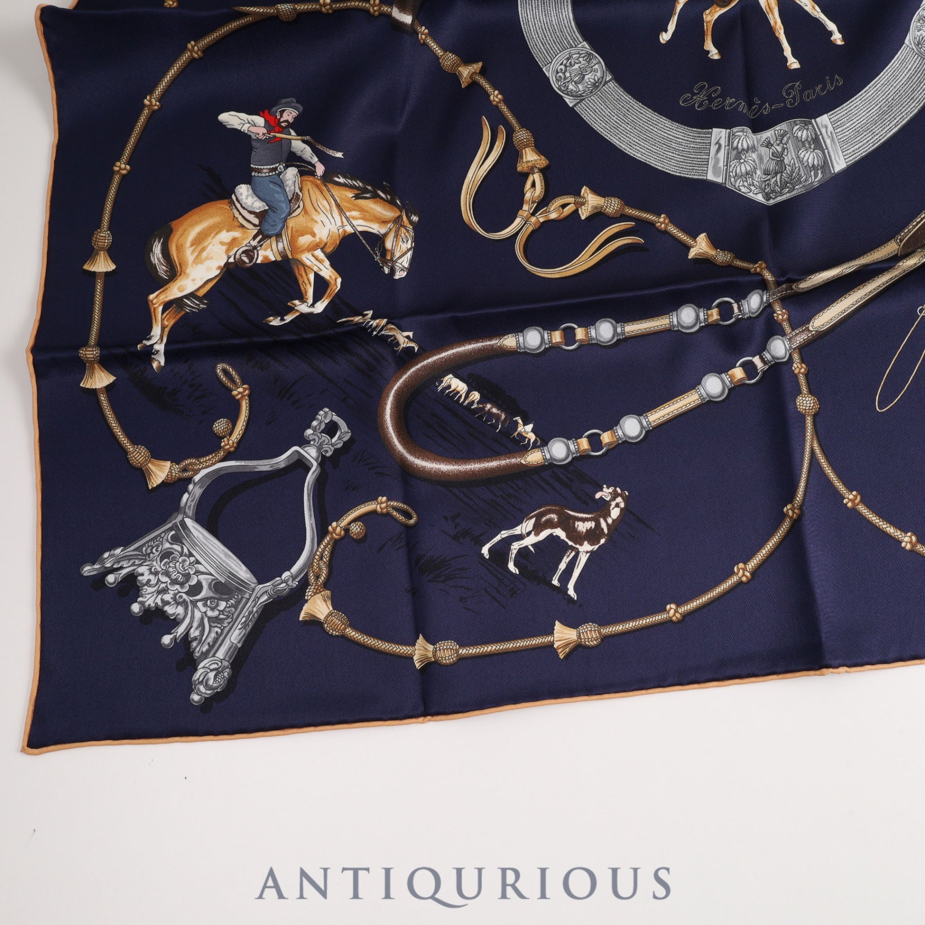 エルメス スカーフ カレ70 PAMPA 大草原 ネイビー 箱 SILK100％ | 東京