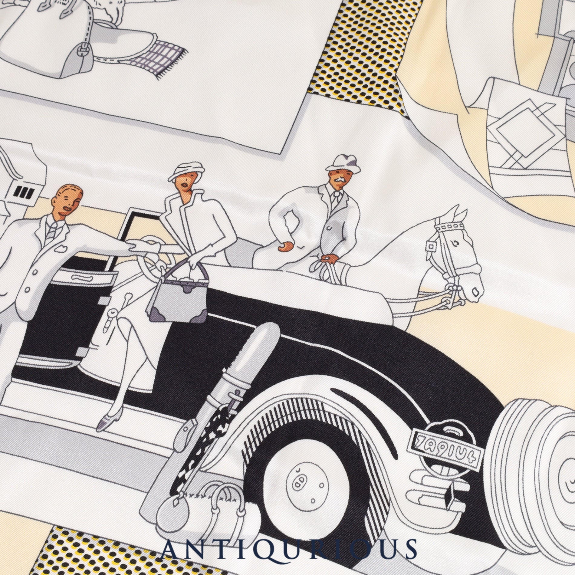 エルメス スカーフ カレ70 自動車の快適 SILK100% | 東京銀座の