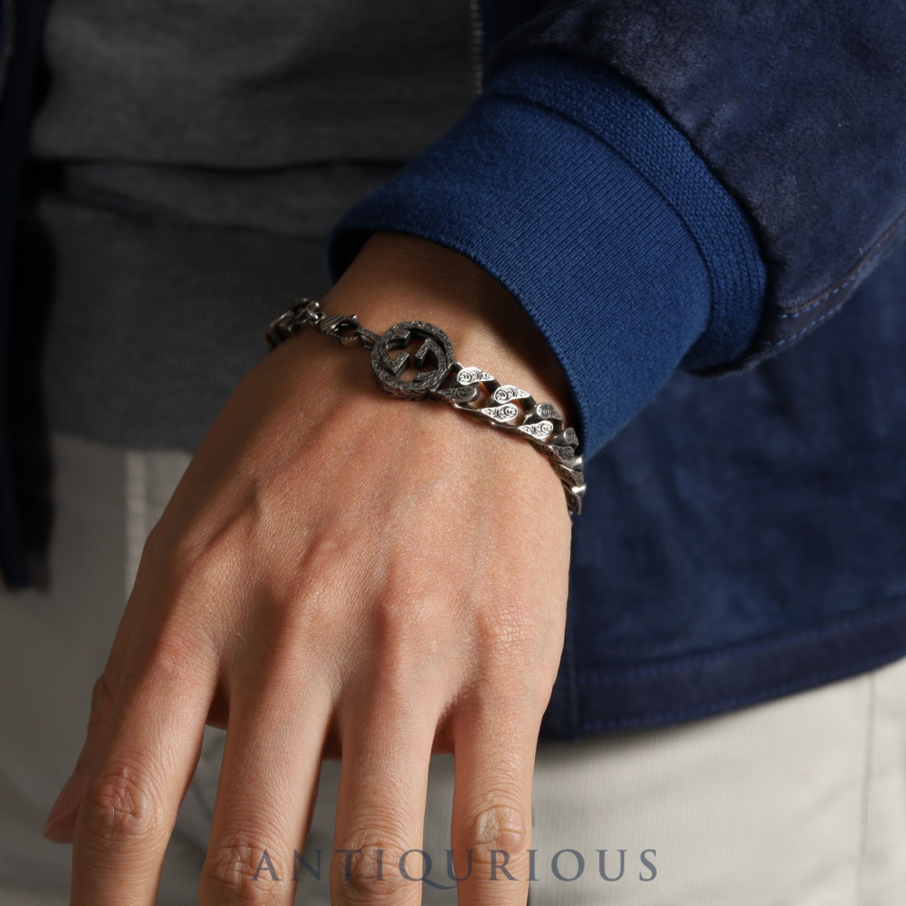 グッチ ブレスレット インターロッキング チェーン SV925 箱 | 東京