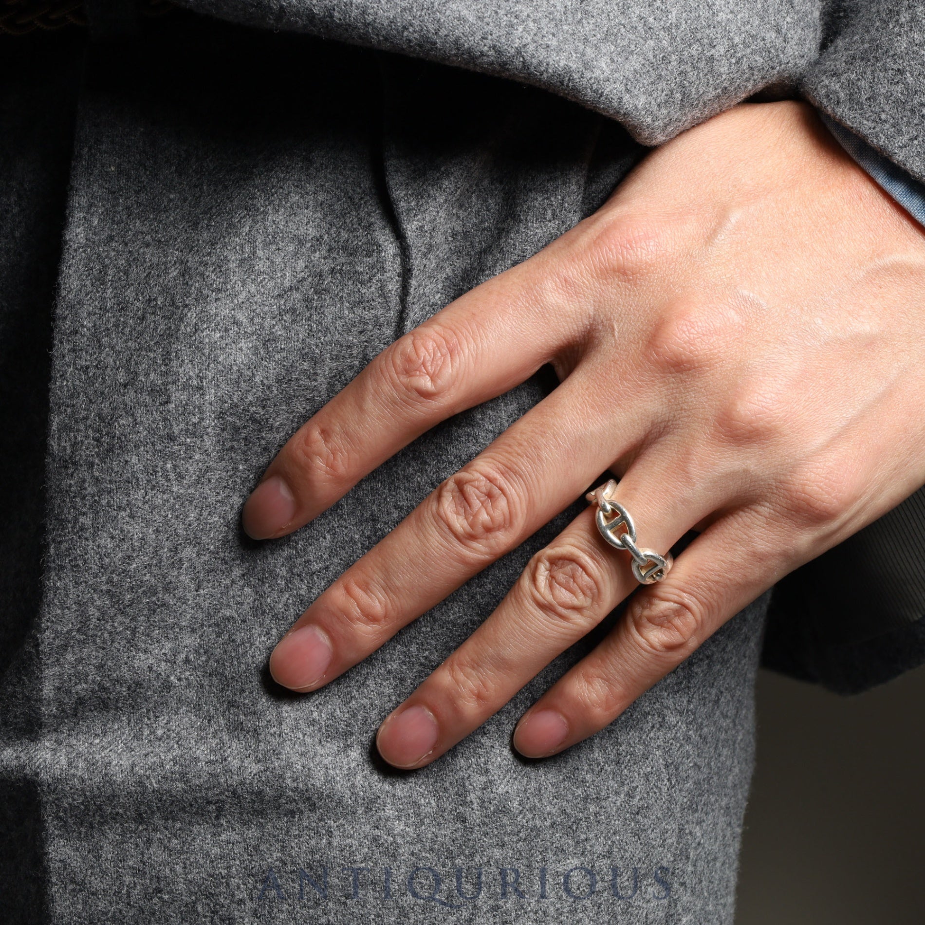 エルメス リング シェーヌダンクル アンシェネ スターリングシルバー