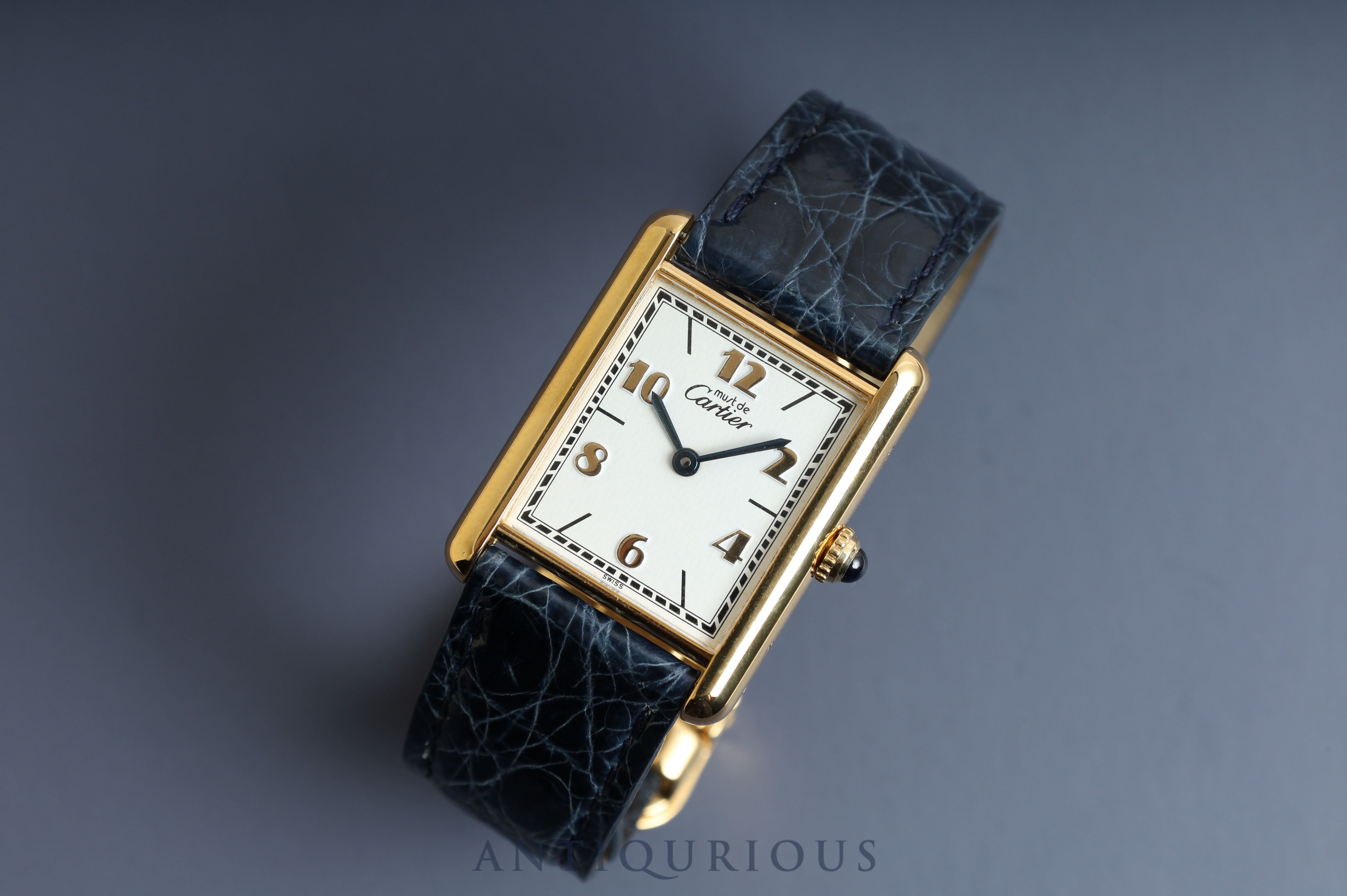 カルティエ マストタンク LM QZ 飛びアラビア文字盤 Dバックル 1615