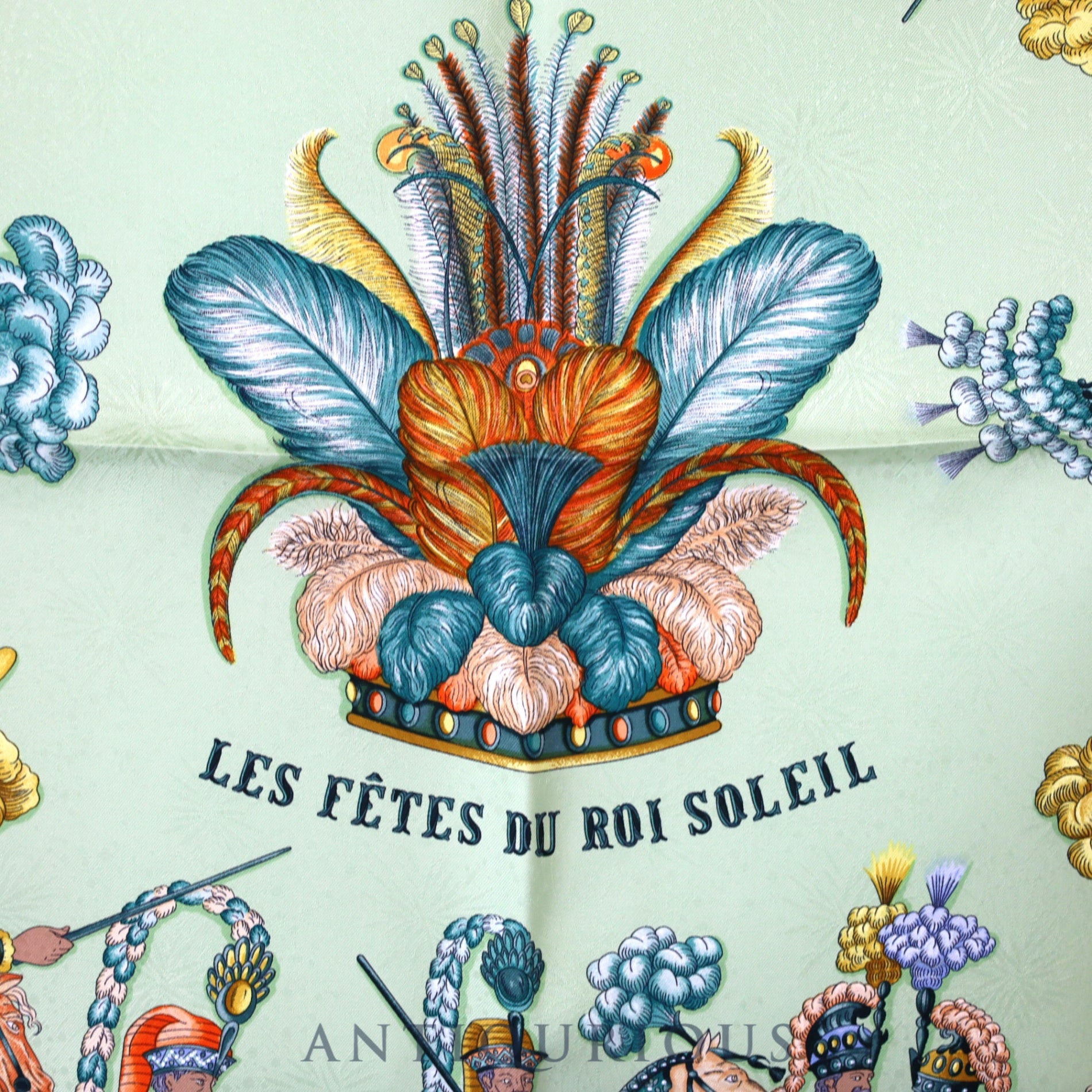 エルメス スカーフ カレ90 太陽王の祝典 SILK100% 箱 冊子 カード