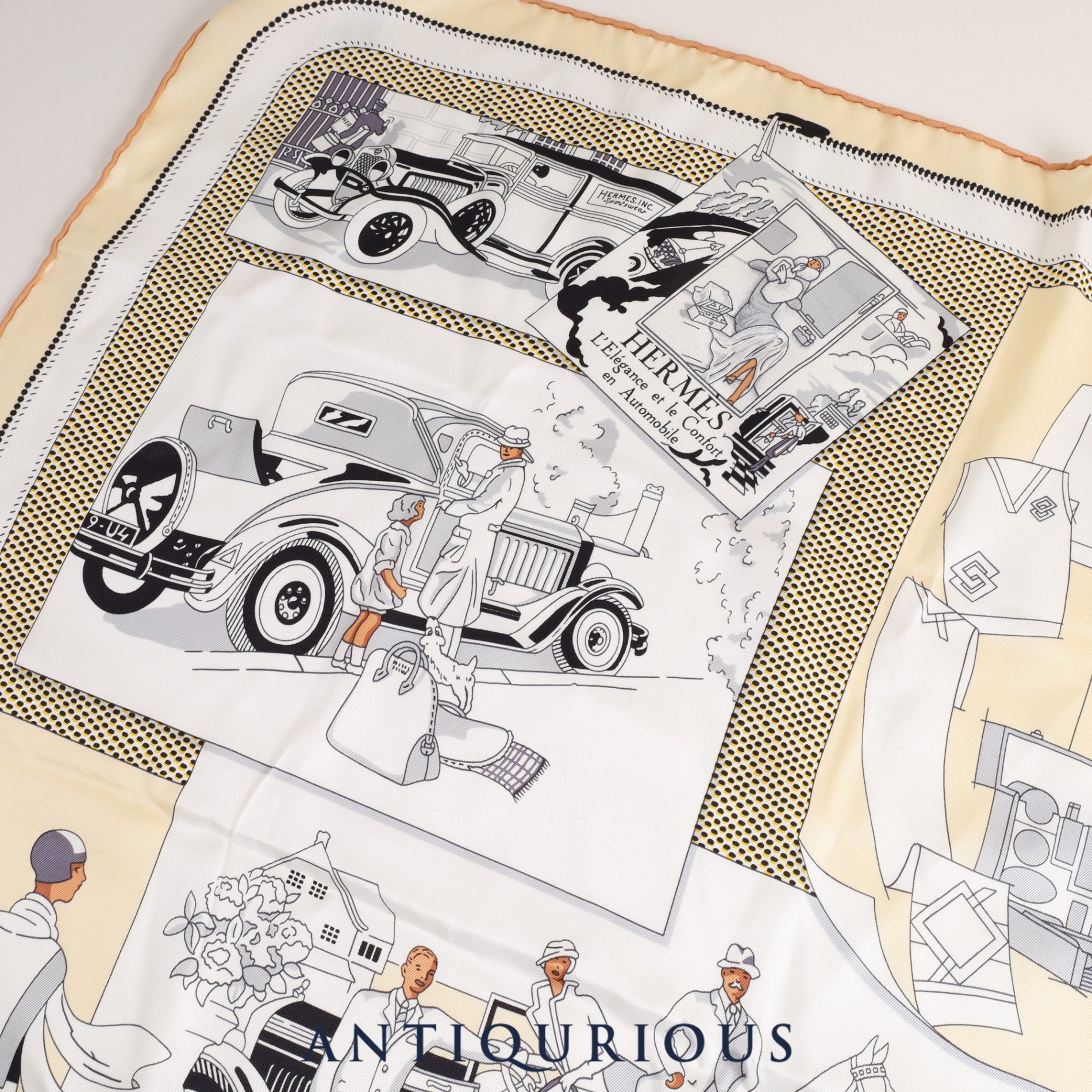 エルメス スカーフ カレ70 自動車の快適 SILK100% | 東京銀座の