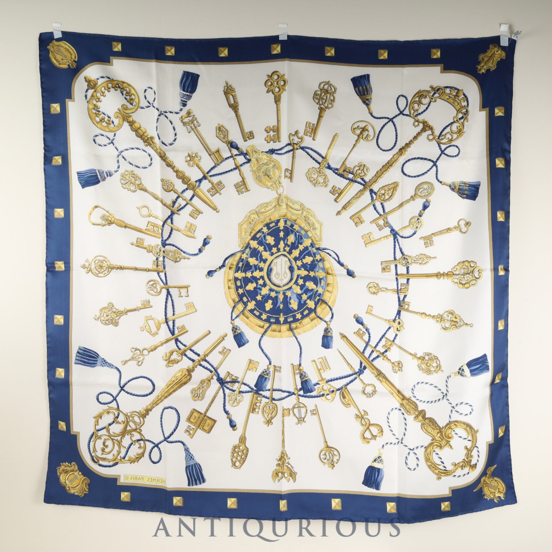 エルメス スカーフ カレ90 LES CLES 鍵 SILK100% | 東京銀座の