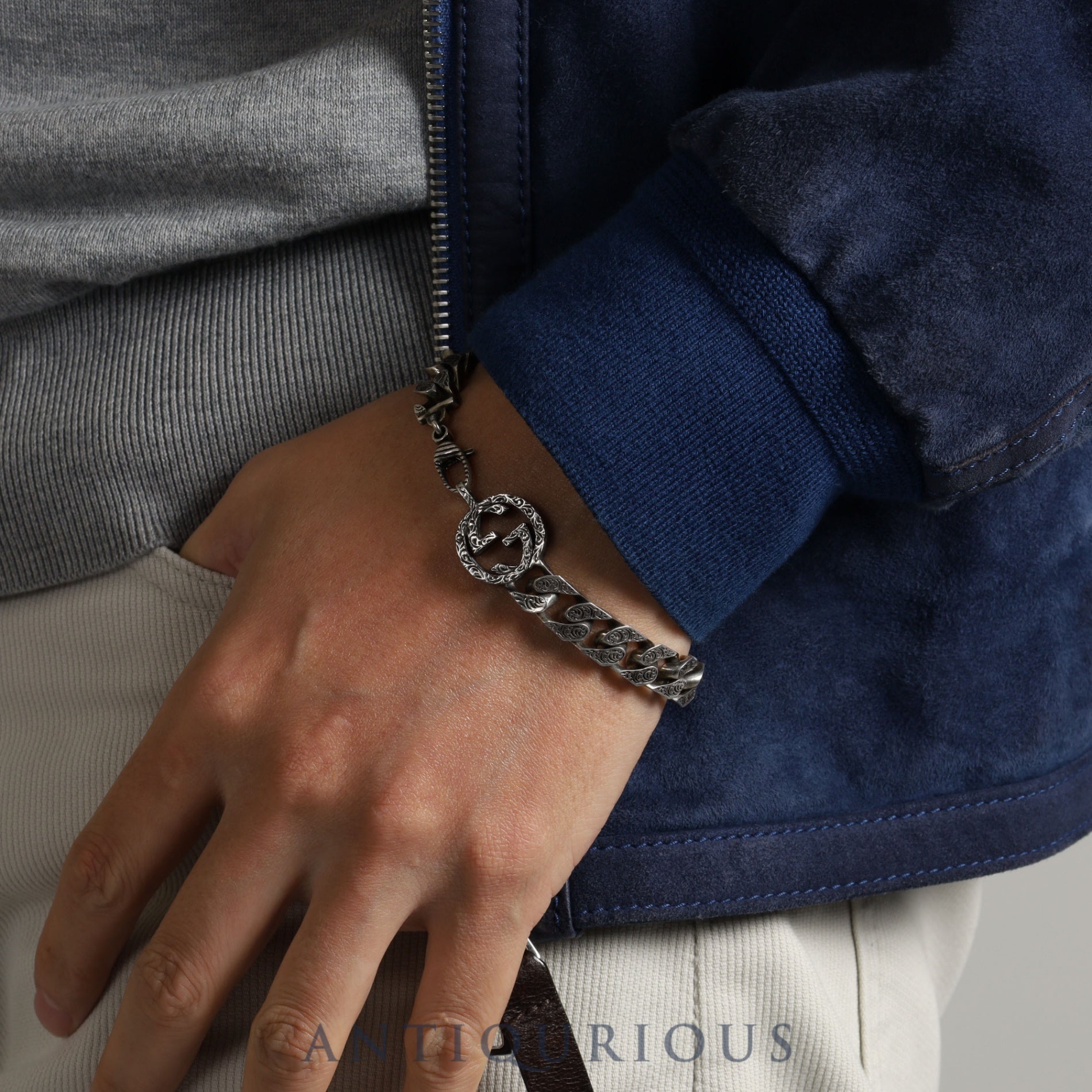 グッチ ブレスレット インターロッキング チェーン SV925 箱 | 東京