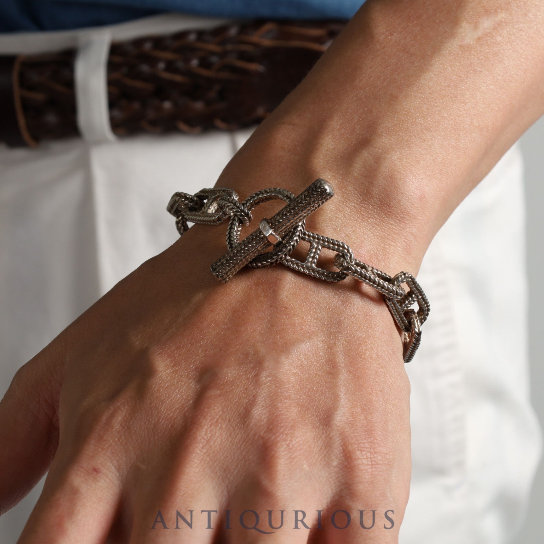 ティファニー ブレスレット テクスチャード アンカーチェーン トグル