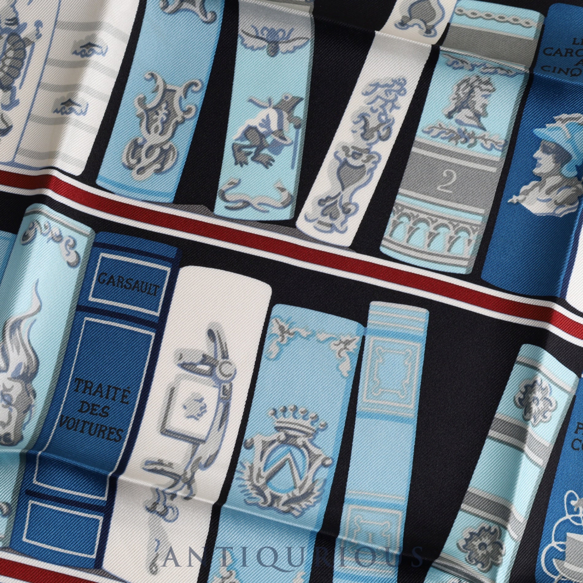 エルメス スカーフ カレ45 図書館 SILK100％ | 東京銀座のヴィンテージ