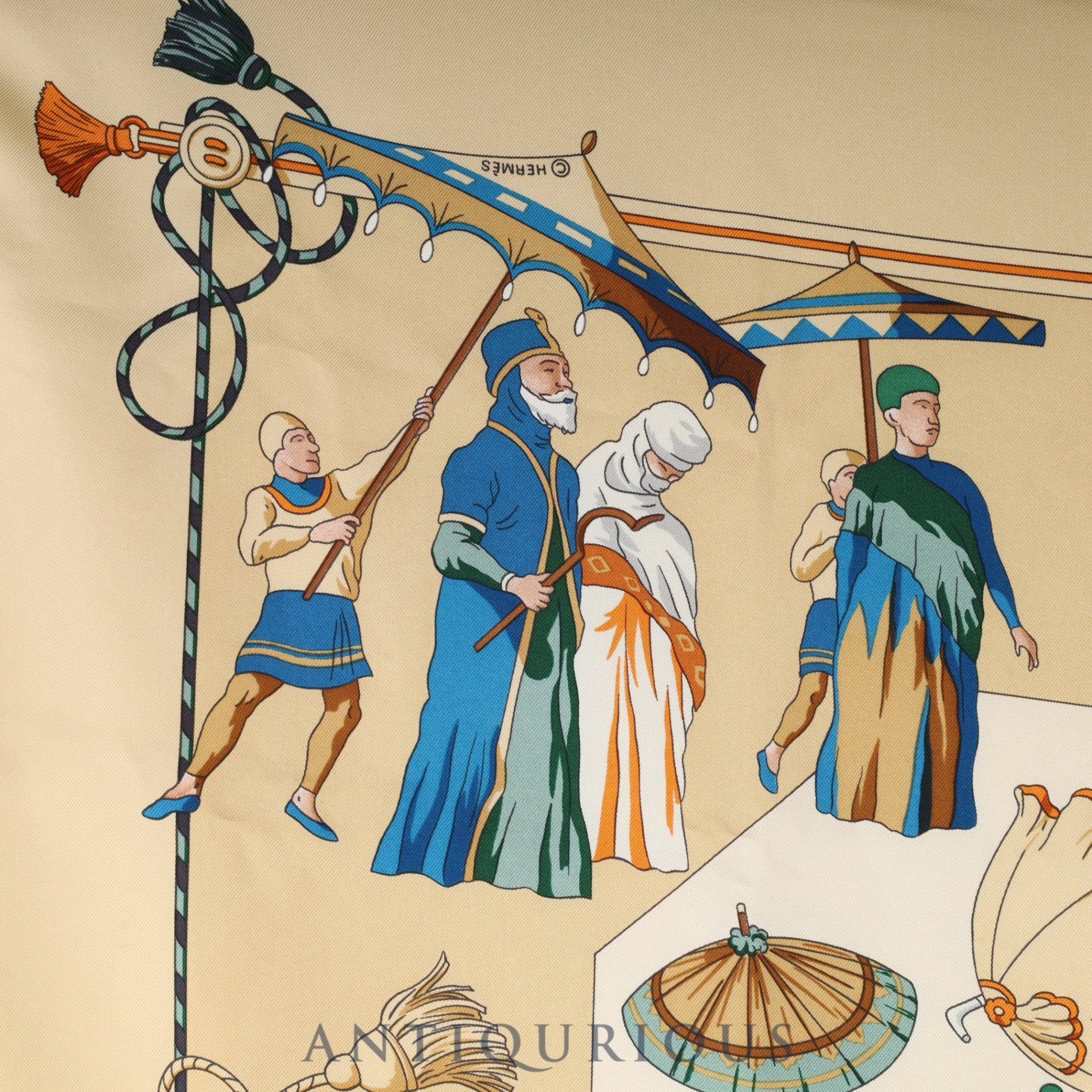 エルメス スカーフ カレ90 OMBRELLES ET PARAPLUIES 日傘と雨傘