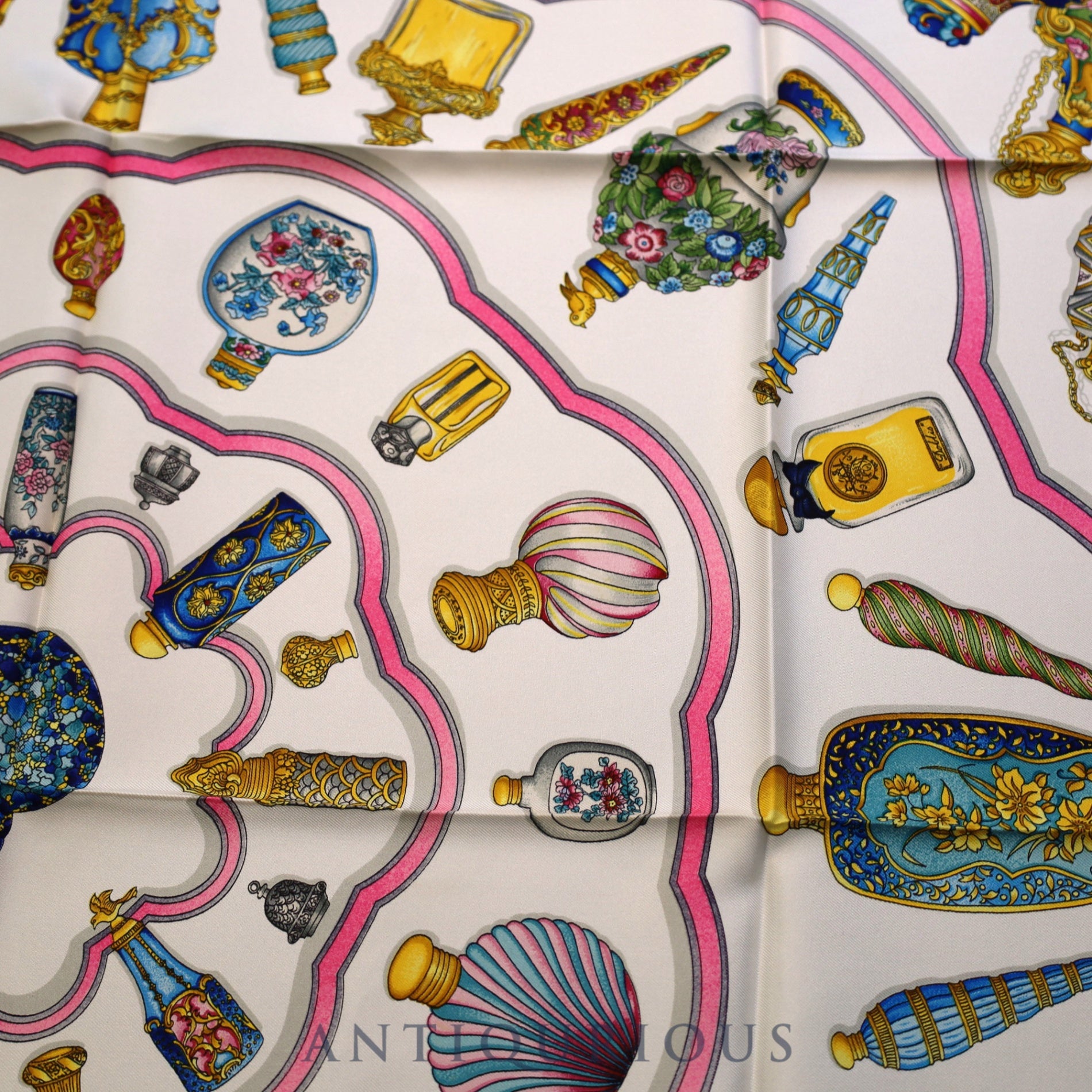 エルメス スカーフ カレ90 香水瓶 SILK100% | 東京銀座のヴィンテージ