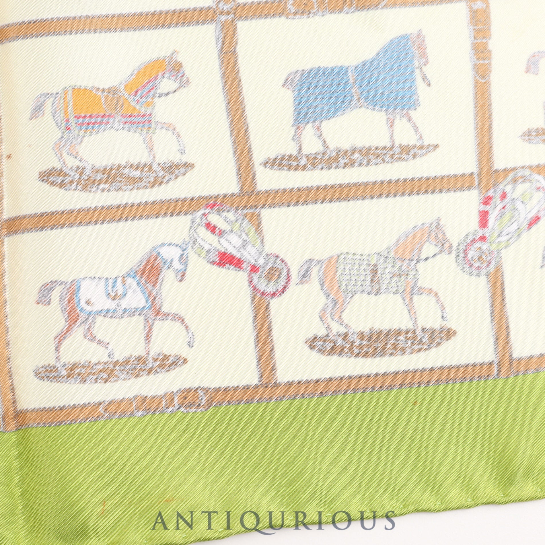 エルメス スカーフ カレ45 パドックにいる48頭の馬 シルク100% | 東京