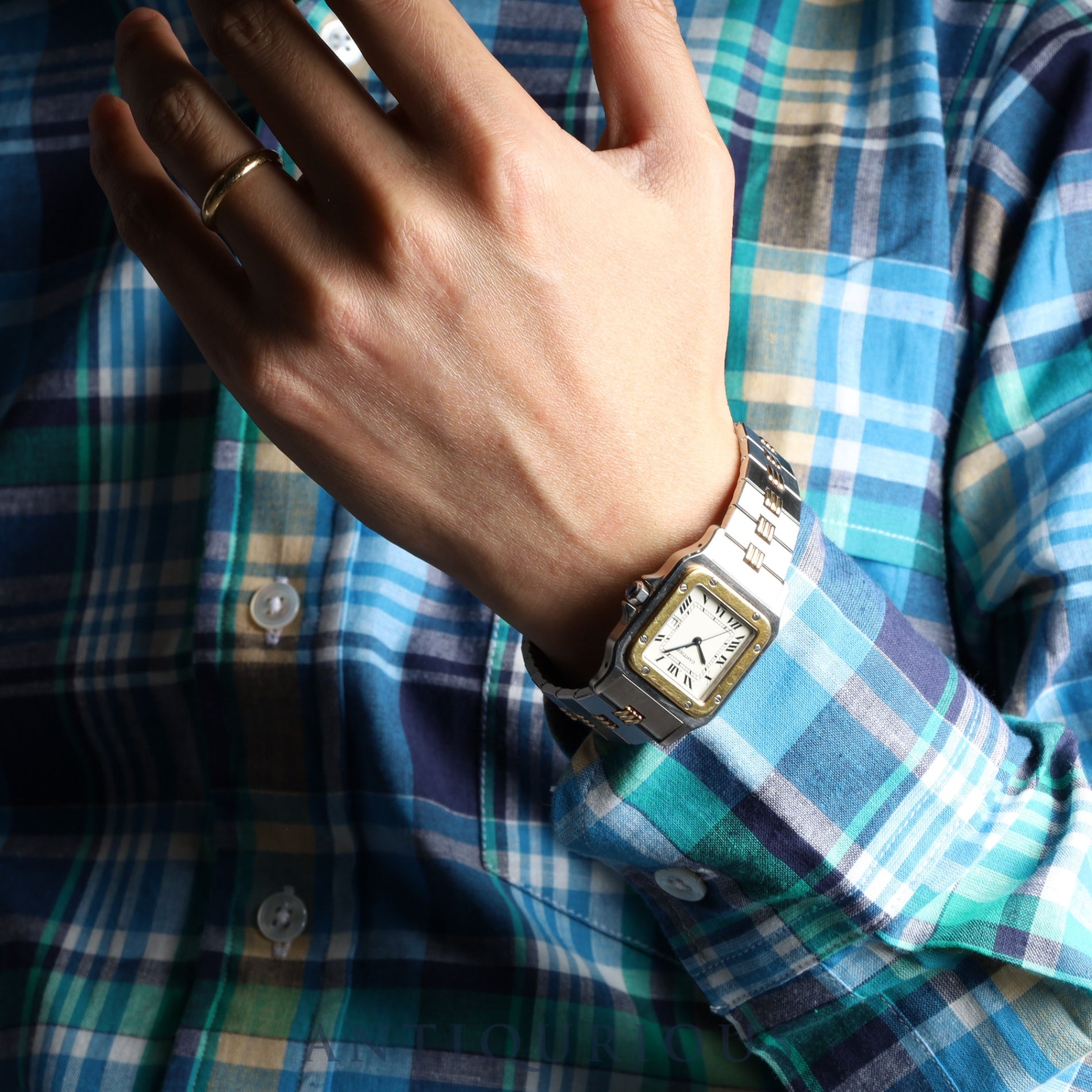 カルティエ サントス カレ LM 2961 自動巻き SS / YG SS / YG ゴドロン