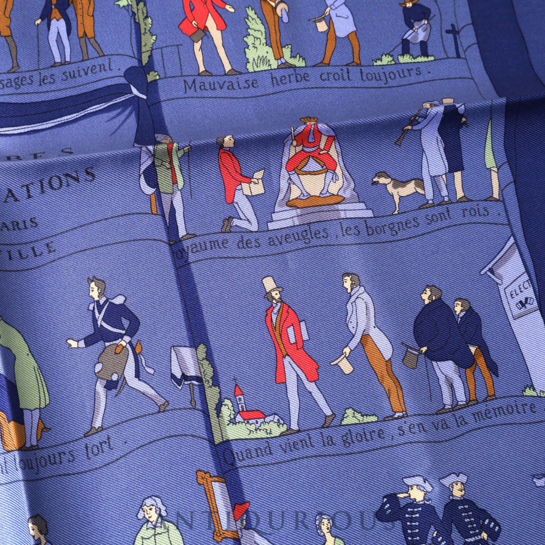 Hermes scarf Carré 45 LES PROVERBES SONT LA SAGESSE DES NATION